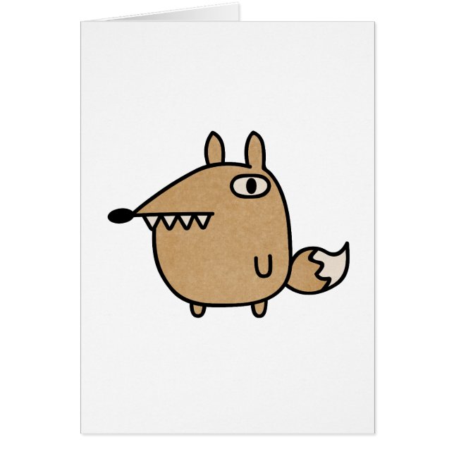 Härlig räv hälsningskort (Framsidan)