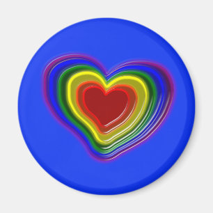 härlig regnbågshjärta magnet