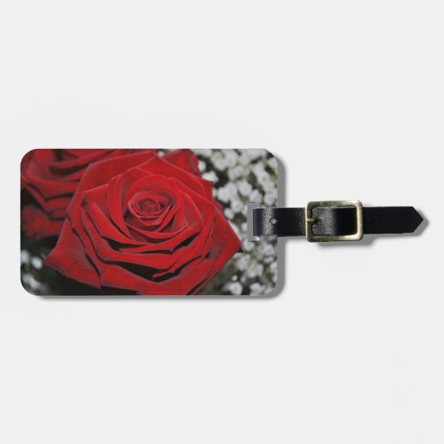 Härlig röd ros bagagebricka (Horisontell Framsida)