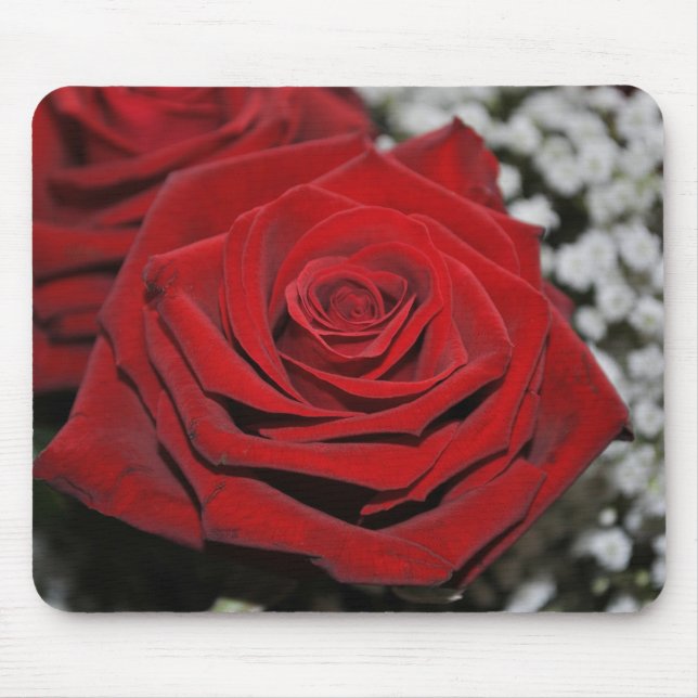 Härlig röd ros musmatta (Framsidan)