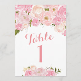 Härlig rosa blom- bordsnummer