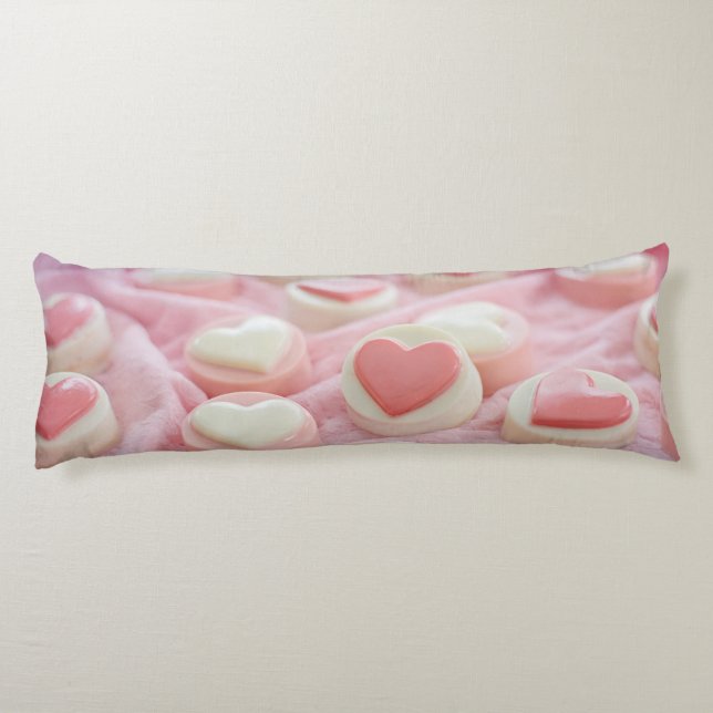 härlig rosa  kroppskudde (Baksidan)