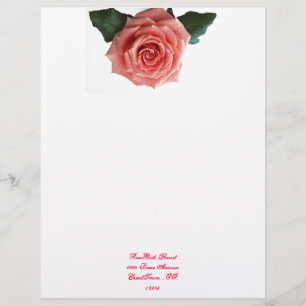 Härlig "rosa ros" blomma brevhuvud