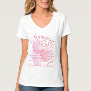 Härlig rosa rostypografi för fantastisk nåd t-shirt