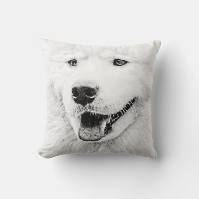Härlig Samoyedhundkonst Kudde (Framsida)