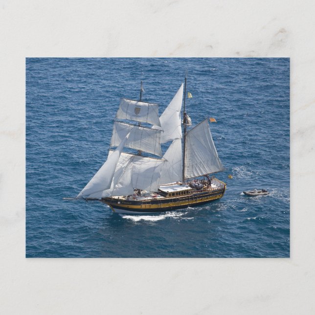 Härlig segelbåt vykort (Framsida)