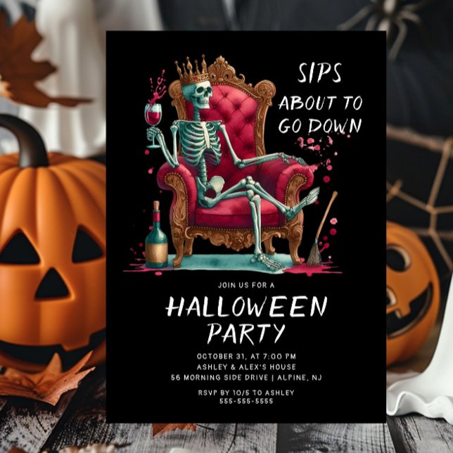 härlig sips Halloween Inbjudningar (Skapare uppladdad)