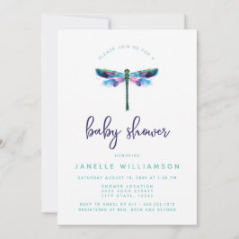 Härlig slända, baby shower inbjudningar