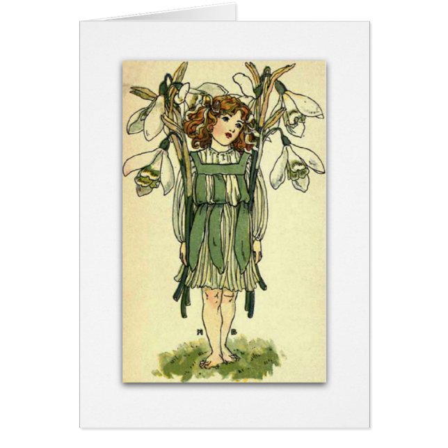 Härlig snö tappar vid NELLIE BENSON Hälsningskort (Framsidan)