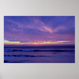 Härlig solnedgång: Beskickningstrand, San Diego, Poster