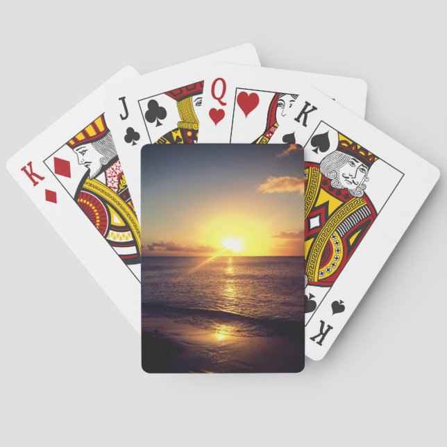 Härlig solnedgång casinokort (Baksidan)