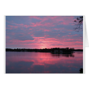 Härlig solnedgång på sjön #3 hälsningskort