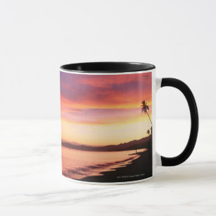 Härlig solnedgång på stranden mugg