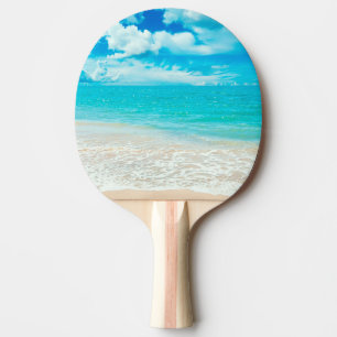 Härlig sommarstrand pingisracket