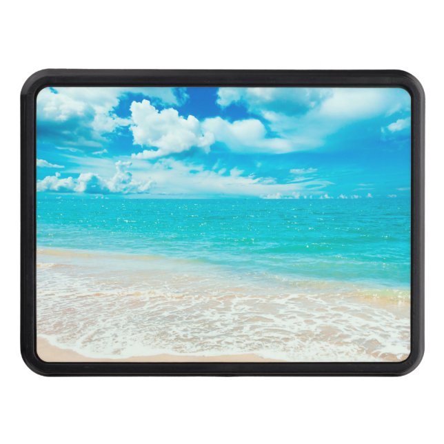 Härlig sommarstrand skydd för dragkrok (Framsidan)