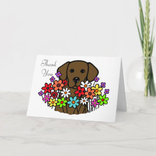 Härlig SoulchokladLabrador illustration Tack Kort