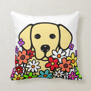 Härlig SoulgultLabrador illustration Kudde
