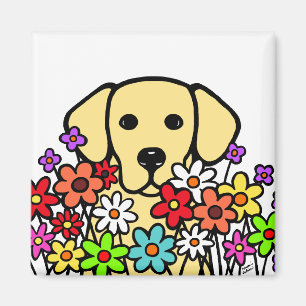 Härlig SoulgultLabrador illustration Magnet
