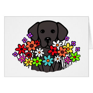 Härlig SoulsvartLabrador illustration Hälsningskort