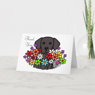 Härlig SoulsvartLabrador illustration Tack Kort
