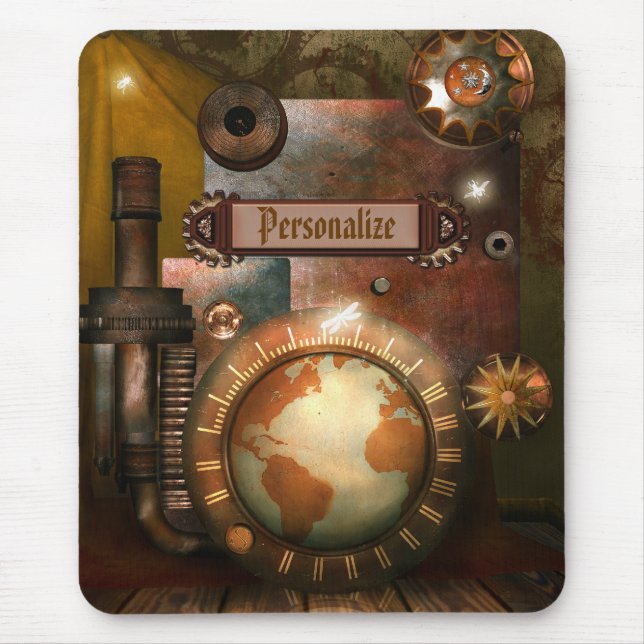 Härlig Steampunk personlig Mousepad Musmatta (Framsidan)