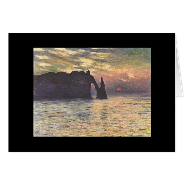 Härlig stenig fjärd - Monet Hälsningskort (Framsidan Horizontal)