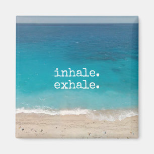 Härlig strand för meditationandedräkt magnet