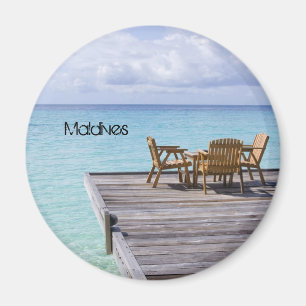 Härlig strand i maldives magnet