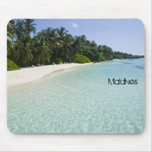Härlig strand i maldives musmatta