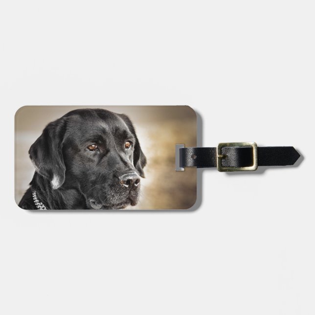 Härlig svart hund design för Labrador Retriever Bagagebricka (Horisontell Framsida)