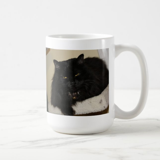 Härlig svart katt kaffemugg (Höger)