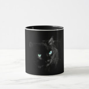 Härlig svart katt mugg