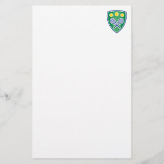 Härlig tennisbrevpapper och brevhuvud