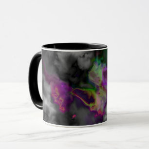 Härlig tillbaka lilagröntdesign mugg