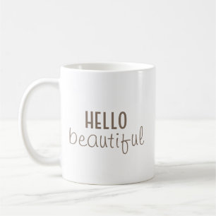 Härlig typografi för enkla hejer kaffemugg