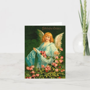 Härlig tysk vintagepåskängel helgkort