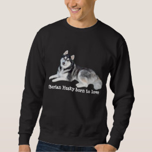 Härlig unisex- tröja för siberian husky långärmad tröja