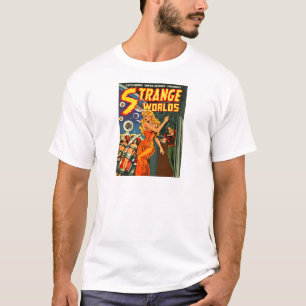Härlig utrymmekvinna för främmande värld t-shirt