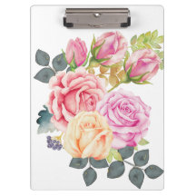 Härlig vattenfärgbukett av rosa persikaro