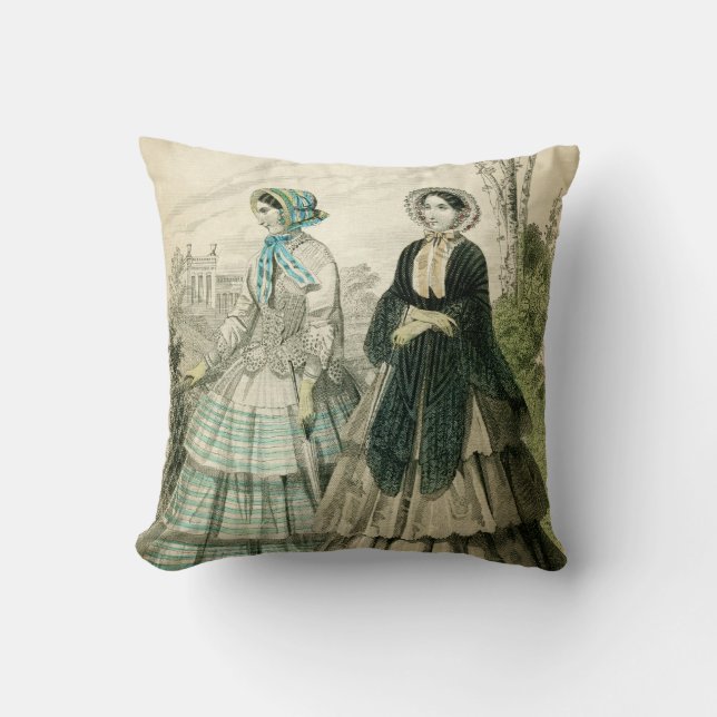 Härlig vintageVictorianmode Kudde (Framsida)