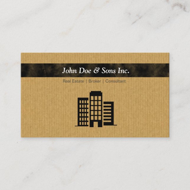 Härlig visitkort för fastighetmäklaresymbol (Framsida)