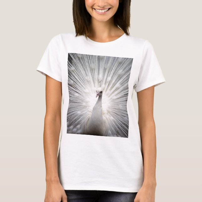 Härlig vitpåfågel t shirt (Framsida)
