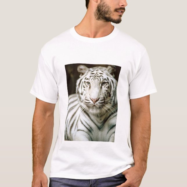 Härlig vittigert-skjorta t-shirt (Framsida)