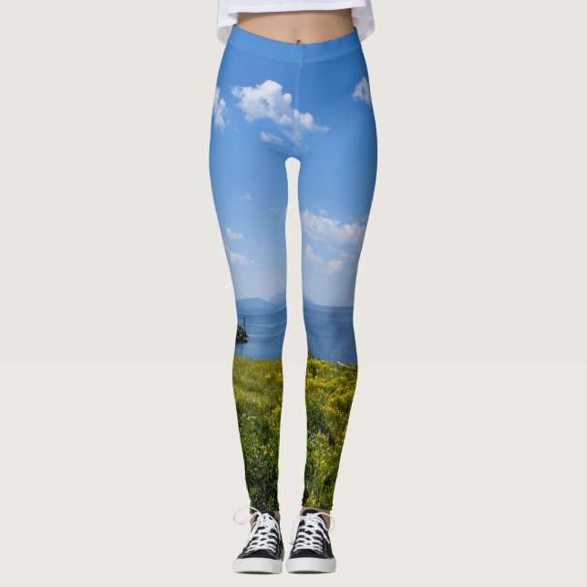 Härlig Yellowstone sjö Leggings (Framsida)
