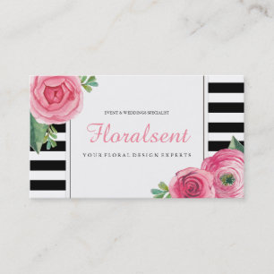 Härliga akvarellblommigtvisitkortar visitkort