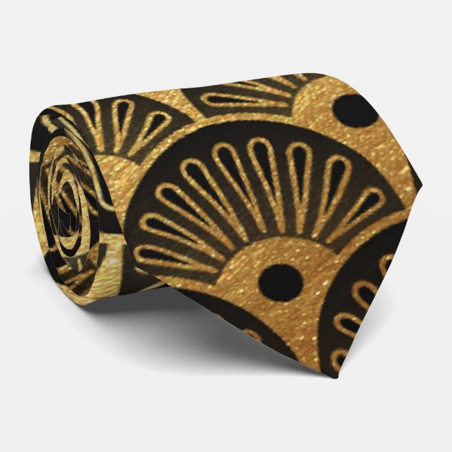 Härliga art décomönstermanar tie slips (Rullad)