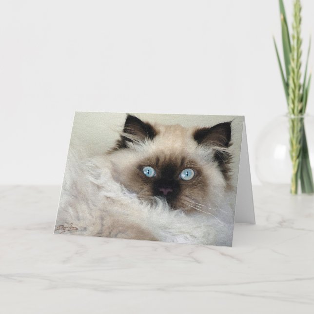 Härliga Birman Ragdoll Katt-älskare noterar kortet Helgkort (Framsida)