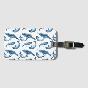 Härliga blåttval och Narwhals bagagemärkre Bagagebricka