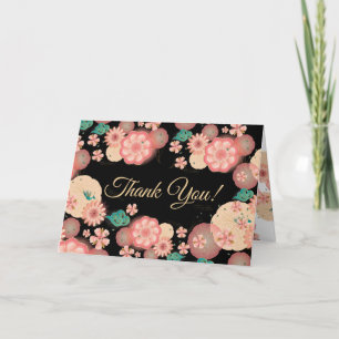 Härliga blom- blommor för prydnadpersikaträdgård tack kort