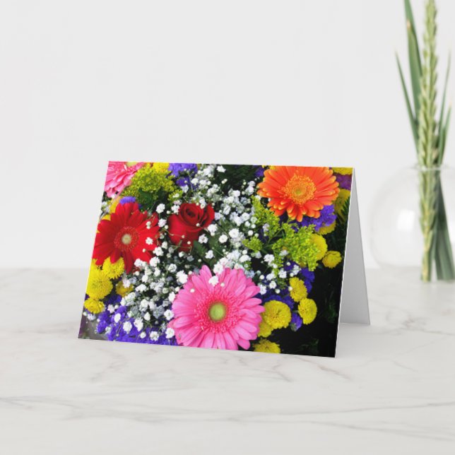 Härliga blommor som är tänkande av dig kort (Framsida)